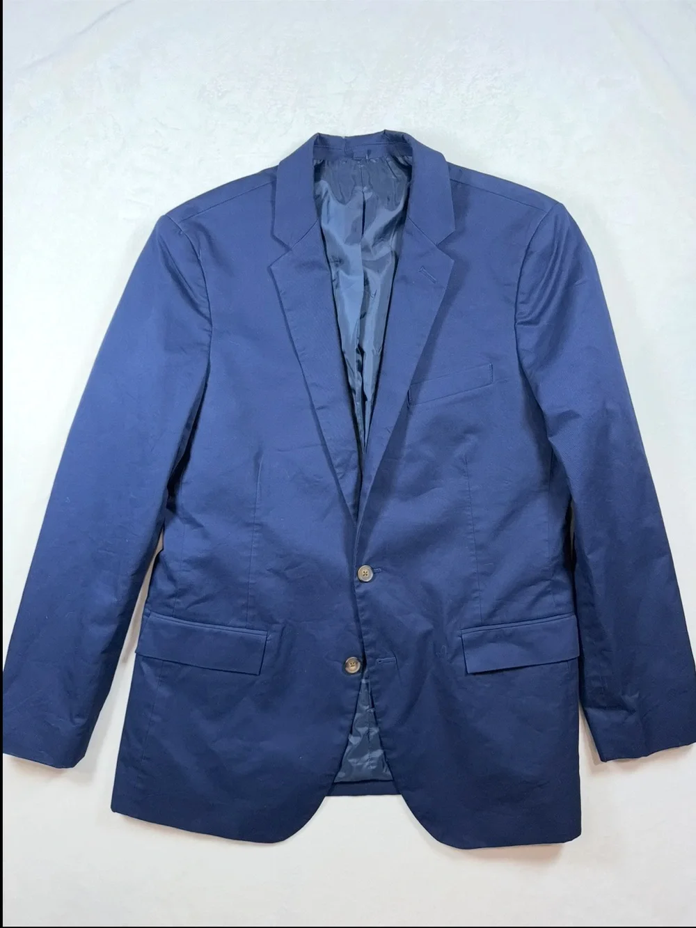 J. Crew Thompson 44L Men's Navy Cotton Stretch Blue Two-Button Blazer Sport Coat